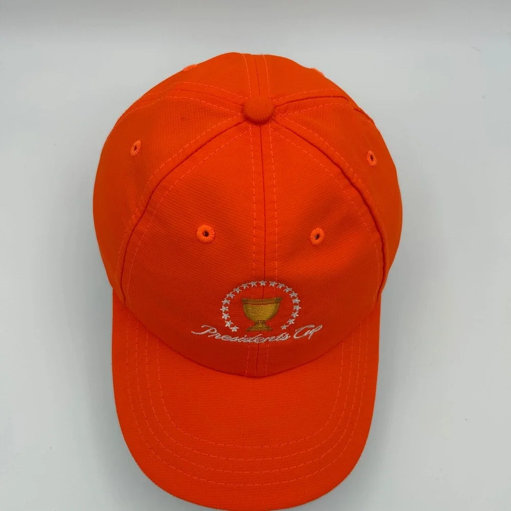 Ahead Hat Presidents Cup Youth OSFA Orange Ripstop Golf‎ Sporty
